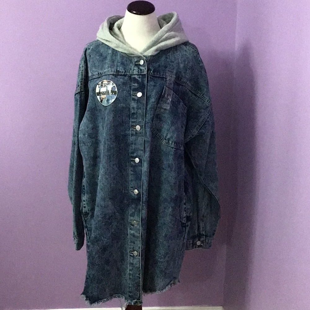 NWT Women’s Plus Size 3X Thrill Jeans Denim Hoodie Jacket 100% Cotton
